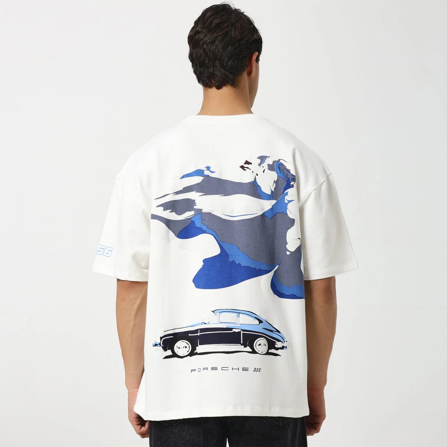 Unisex Oversized Porsche 356 T-Shirt – Off-White