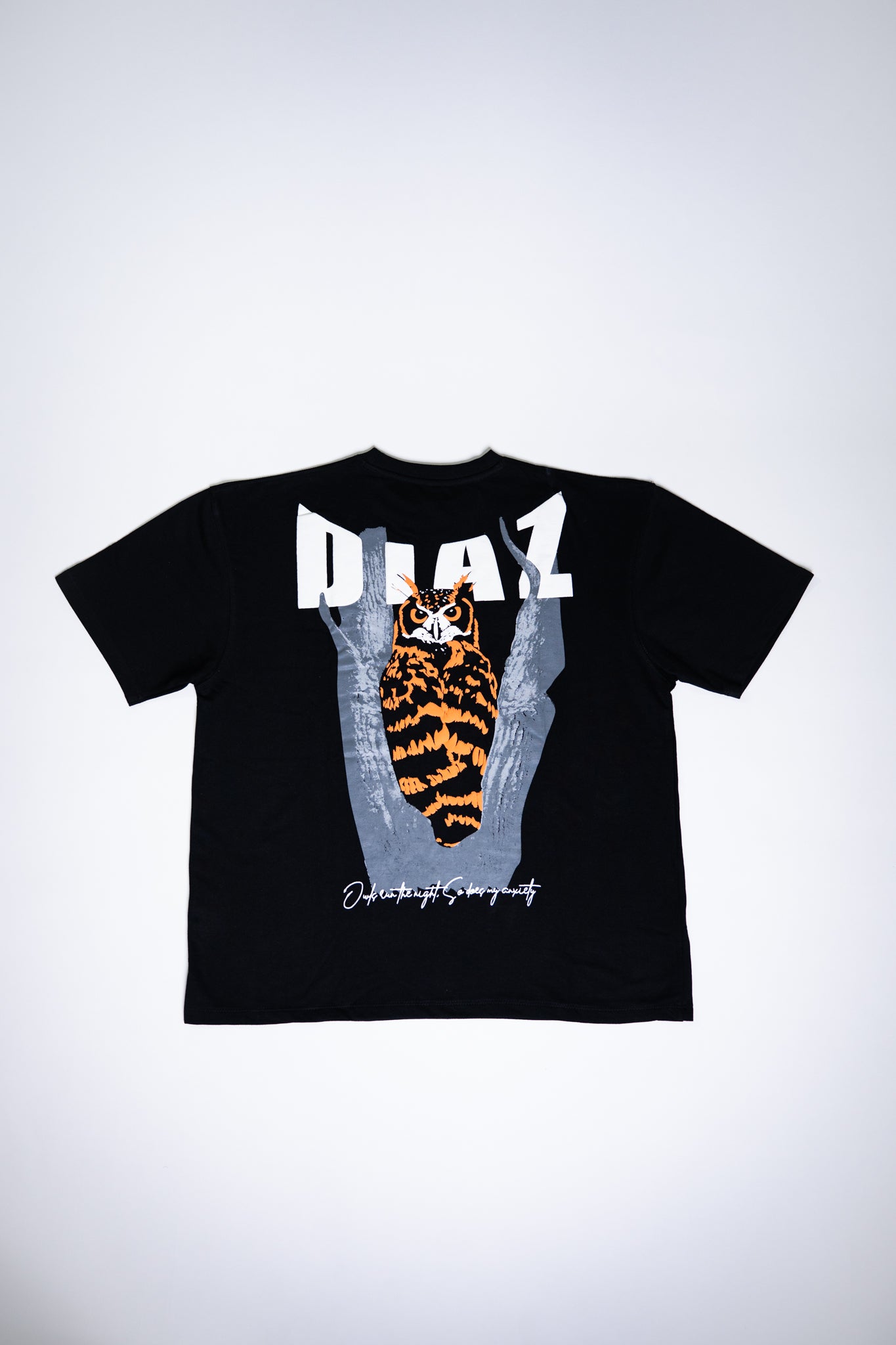 Unisex Oversized Owl Graphic T-Shirt – Black