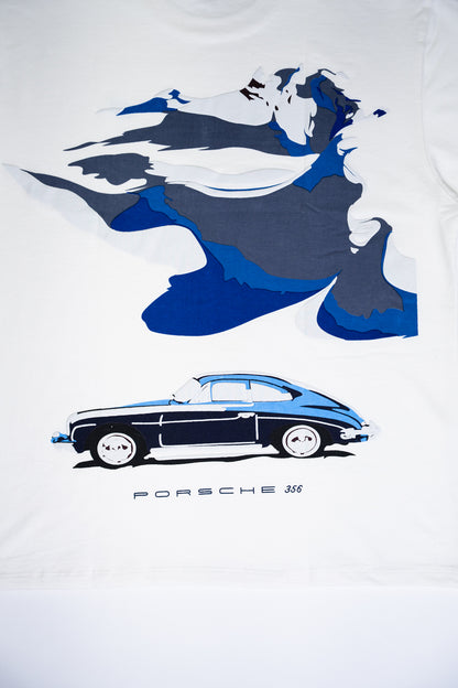 Unisex Oversized Porsche 356 T-Shirt – Off-White