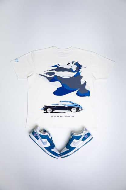Unisex Oversized Porsche 356 T-Shirt – Off-White