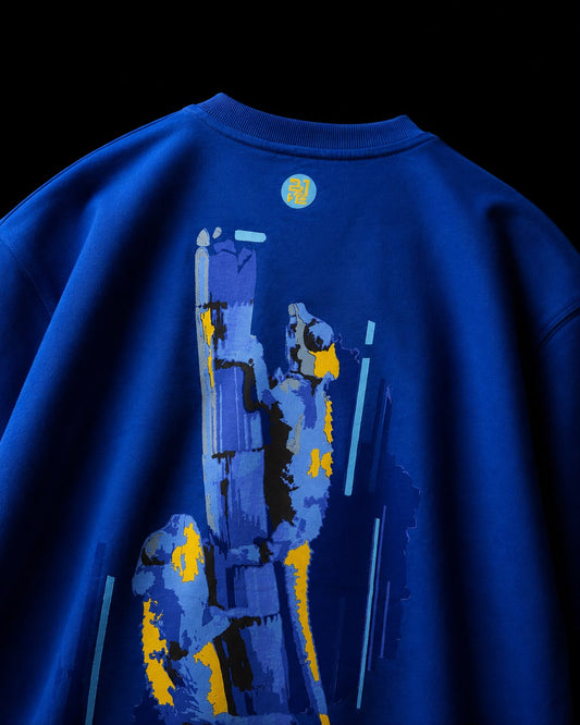 Unisex Blue Oversized DIAZ Tee